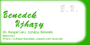benedek ujhazy business card